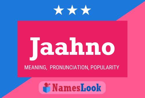 Jaahno Name Poster