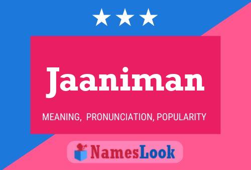 Jaaniman Name Poster