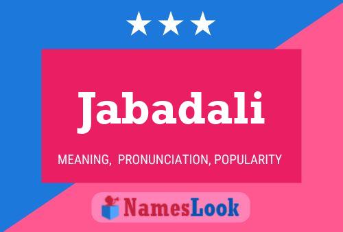 Jabadali Name Poster