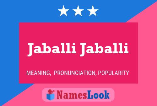 Jaballi Jaballi Name Poster