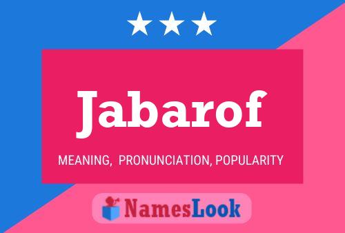 Jabarof Name Poster