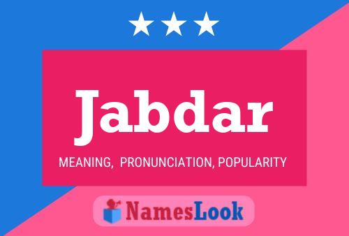 Jabdar Name Poster