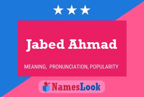 Jabed Ahmad Name Poster