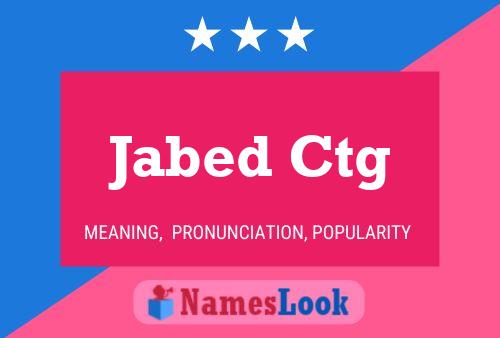 Jabed Ctg Name Poster