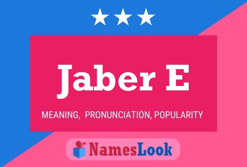 Jaber E Name Poster