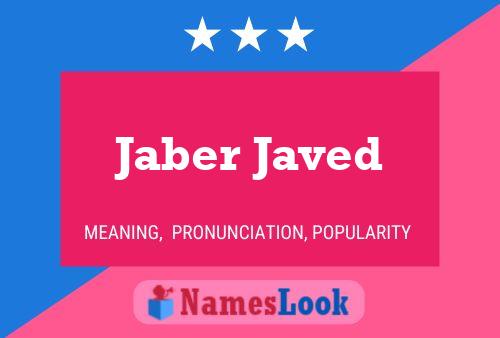 Jaber Javed Name Poster