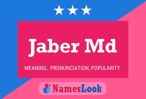 Jaber Md Name Poster