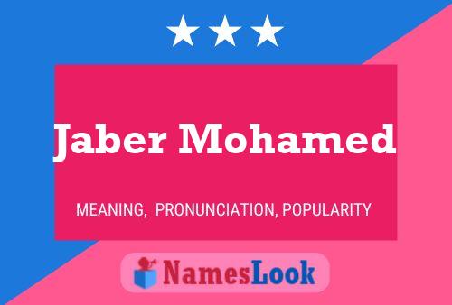 Jaber Mohamed Name Poster