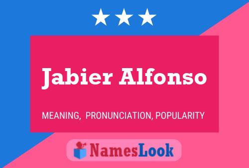 Jabier Alfonso Name Poster