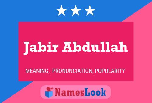 Jabir Abdullah Name Poster