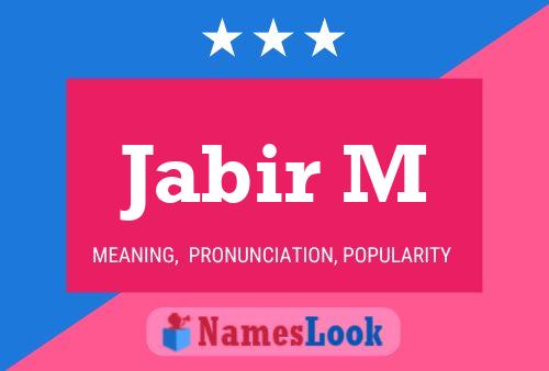 Jabir M Name Poster