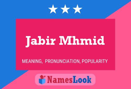 Jabir Mhmid Name Poster