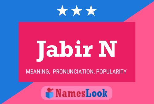 Jabir N Name Poster