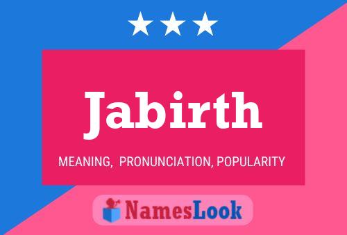 Jabirth Name Poster