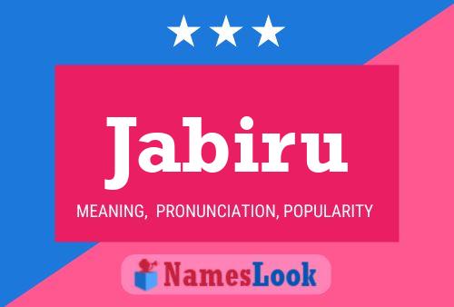 Jabiru Name Poster