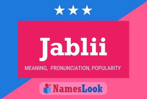 Jablii Name Poster