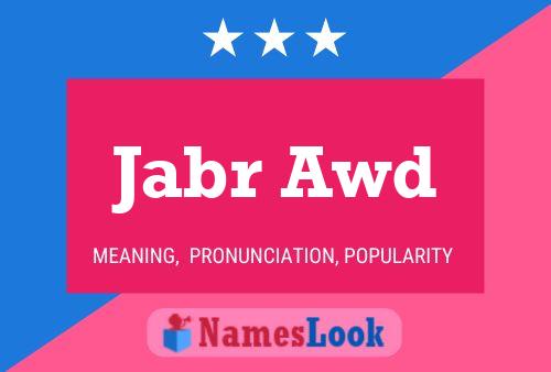 Jabr Awd Name Poster