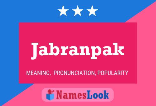 Jabranpak Name Poster