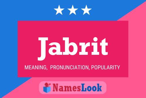 Jabrit Name Poster