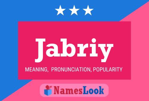 Jabriy Name Poster