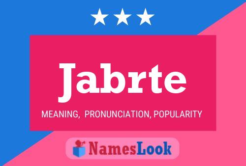 Jabrte Name Poster