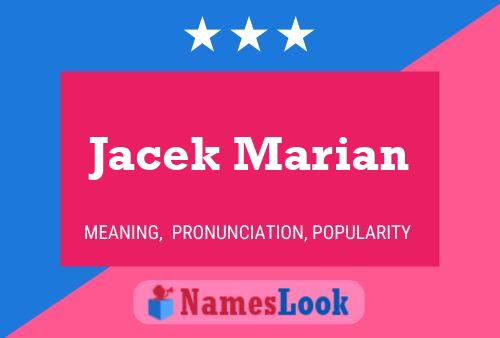 Jacek Marian Name Poster