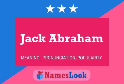 Jack Abraham Name Poster