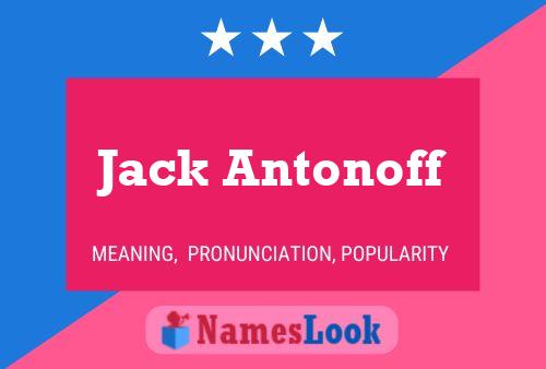 Jack Antonoff Name Poster