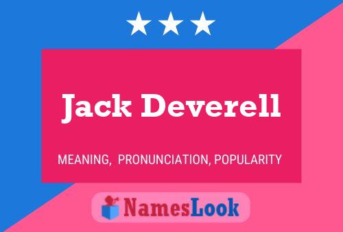 Jack Deverell Name Poster