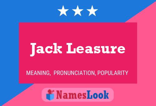 Jack Leasure Name Poster