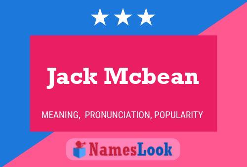 Jack Mcbean Name Poster