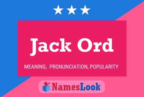 Jack Ord Name Poster