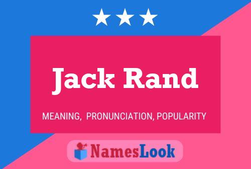 Jack Rand Name Poster