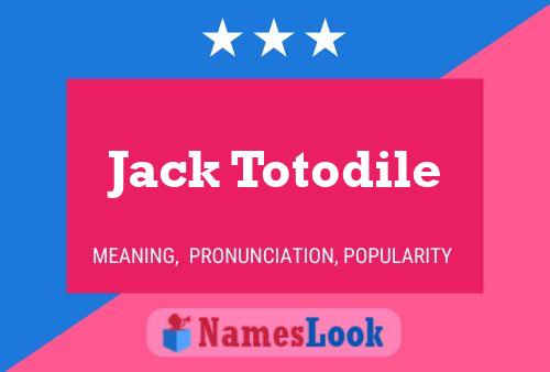 Jack Totodile Name Poster