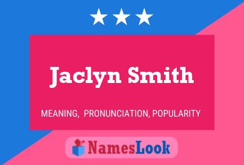 Jaclyn Smith Name Poster