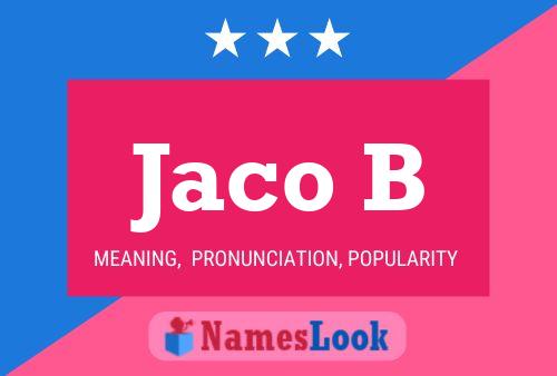 Jaco B Name Poster