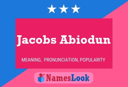 Jacobs Abiodun Name Poster