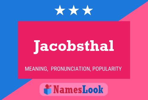 Jacobsthal Name Poster