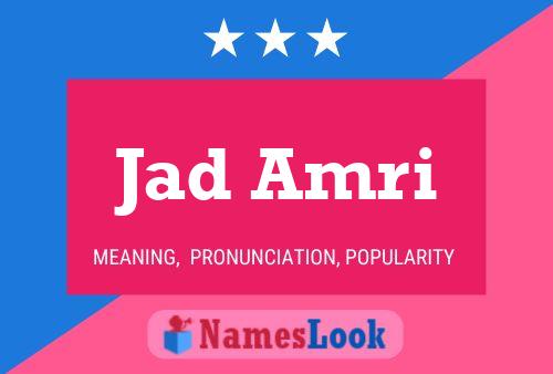 Jad Amri Name Poster