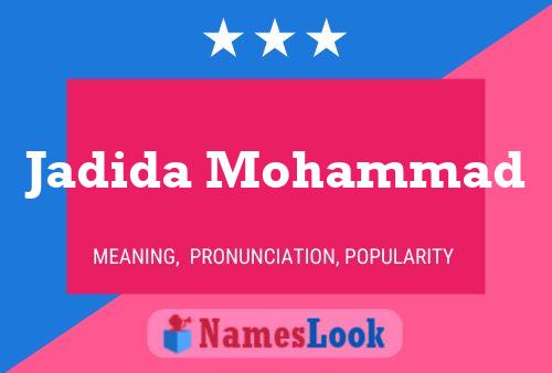 Jadida Mohammad Name Poster