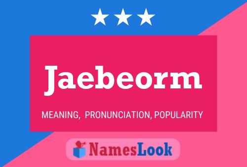 Jaebeorm Name Poster