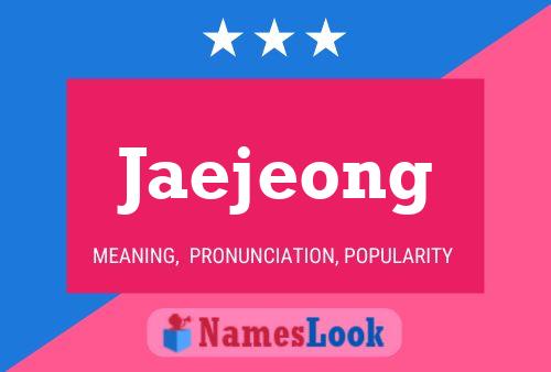 Jaejeong Name Poster