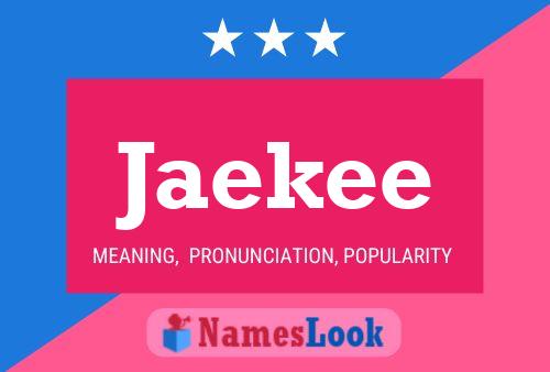 Jaekee Name Poster