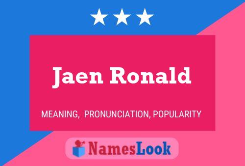 Jaen Ronald Name Poster