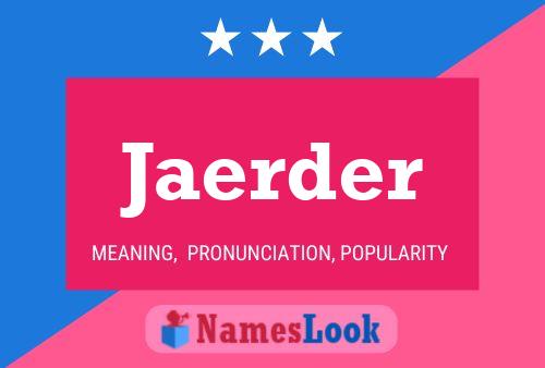 Jaerder Name Poster