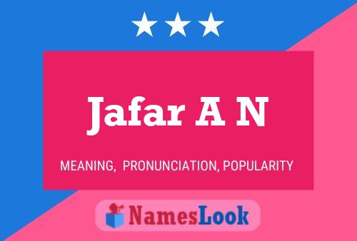 Jafar A N Name Poster