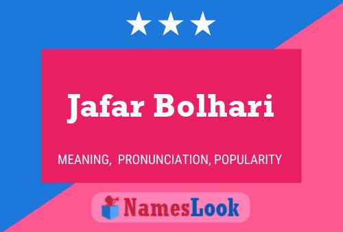 Jafar Bolhari Name Poster