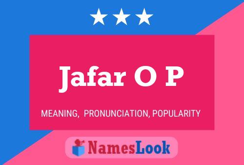 Jafar O P Name Poster