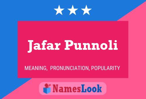 Jafar Punnoli Name Poster