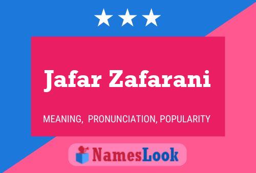 Jafar Zafarani Name Poster